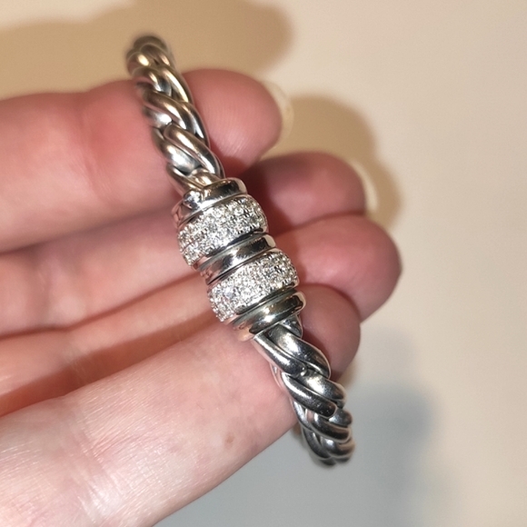 White Gold Rope Diamond Bracelet - Picture 10 of 16